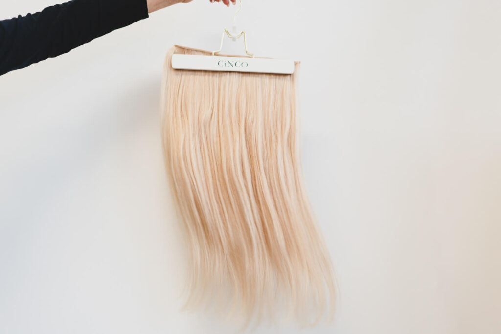 A photo of blonde extensions at Vasse hair salon Cinco